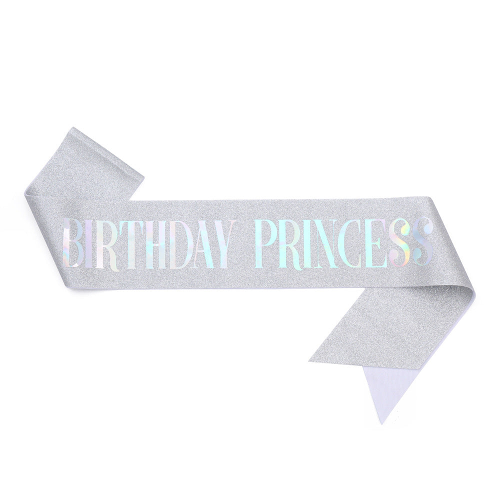 Women's Birthday Sash with Glitter Design Stornfield