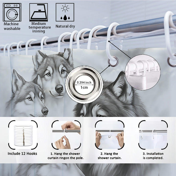 High-Definition Wolf-Themed Bathroom Décor Set Stornfield