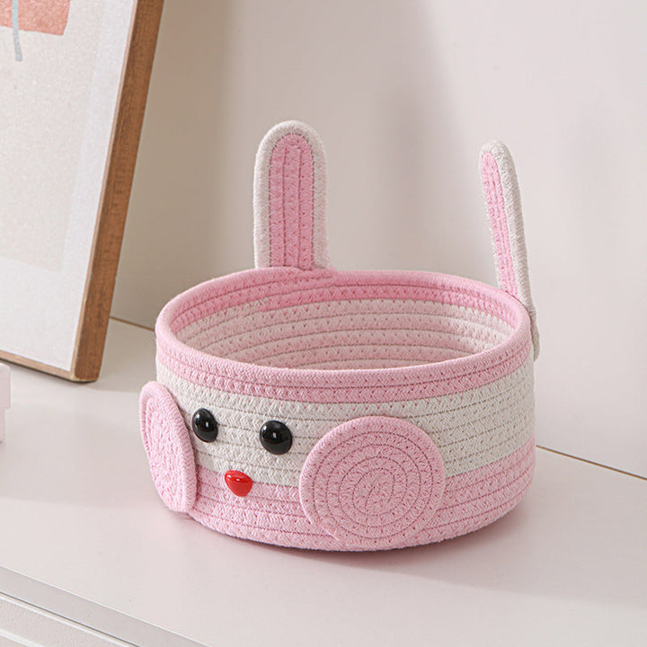Plush Rabbit Storage Basket Stornfield
