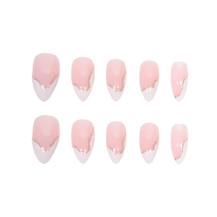 Elegant Stiletto Press-On Nails with Crystal-Embellished Tips Stornfield