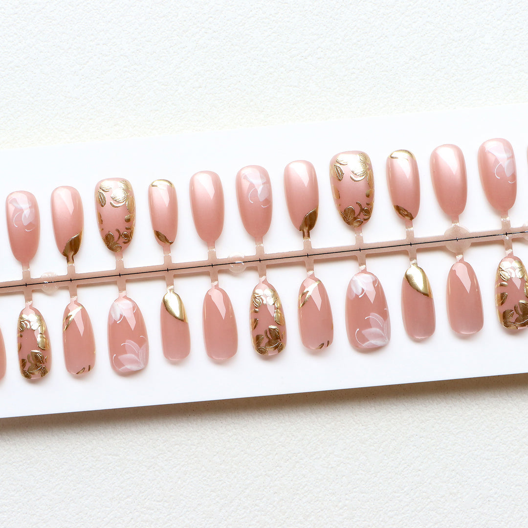 Luxury Floral Press-On Nail Art Set Stornfield