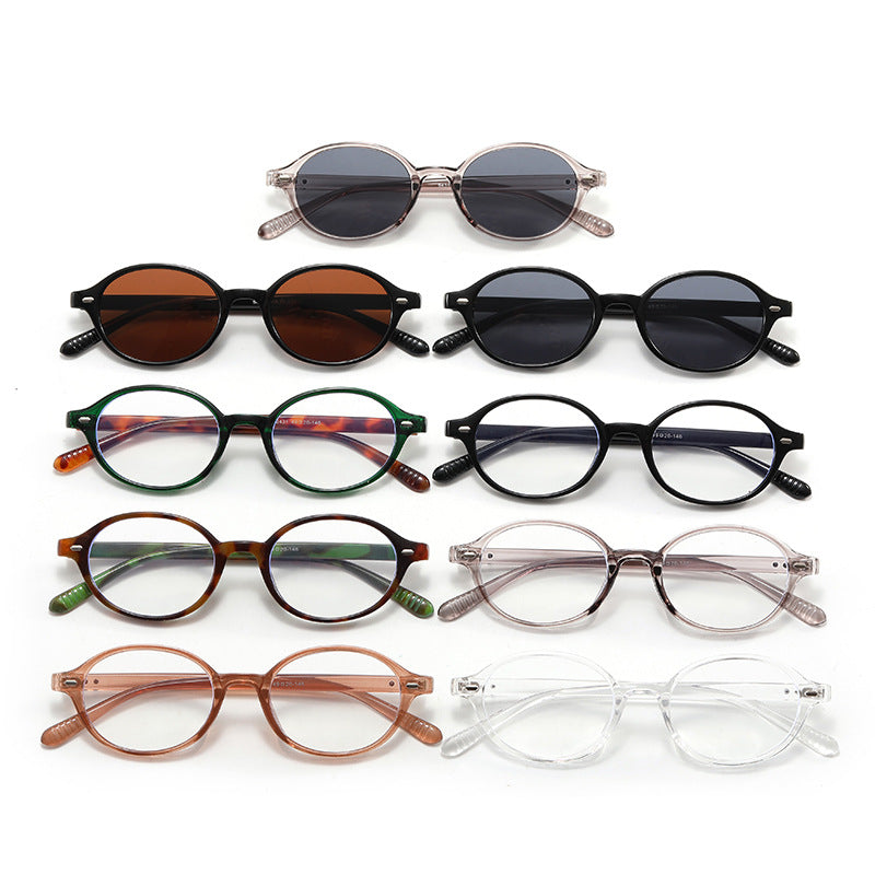 Women's fashionable round reading glasses with flexible plastic frame Stornfield