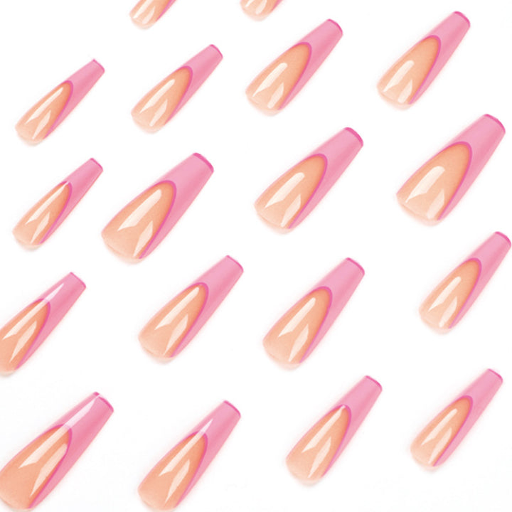 Artificial nail extensions with modern ombre design Stornfield