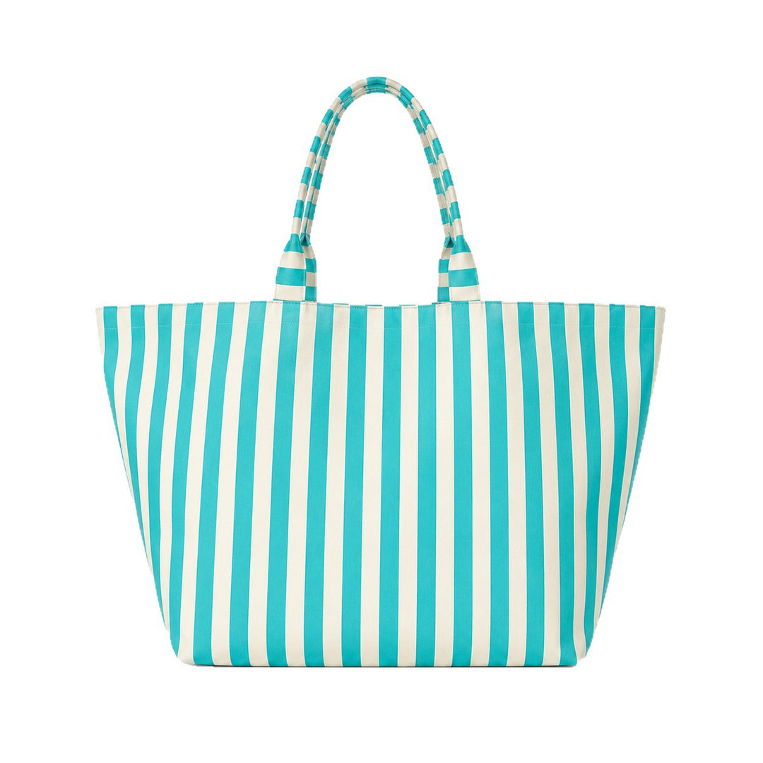 Beach bag with width, water-repellent stripes Stornfield