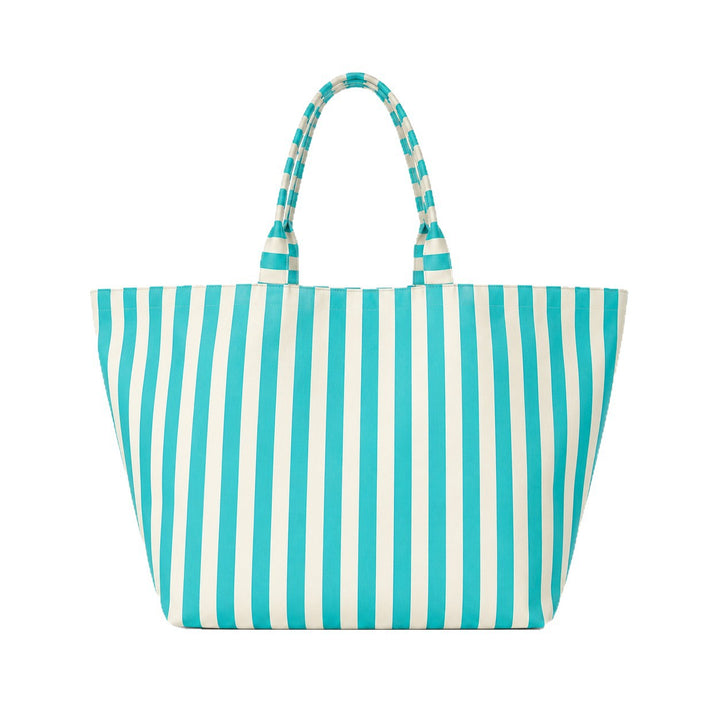 Beach bag with width, water-repellent stripes Stornfield