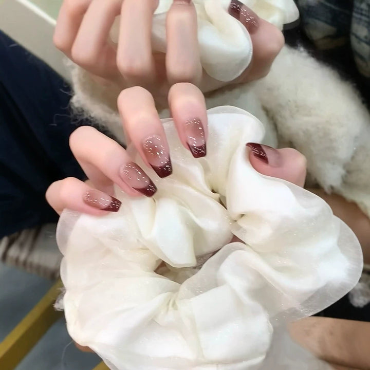 Glossy Ombre French Tip Press-On Nails Stornfield