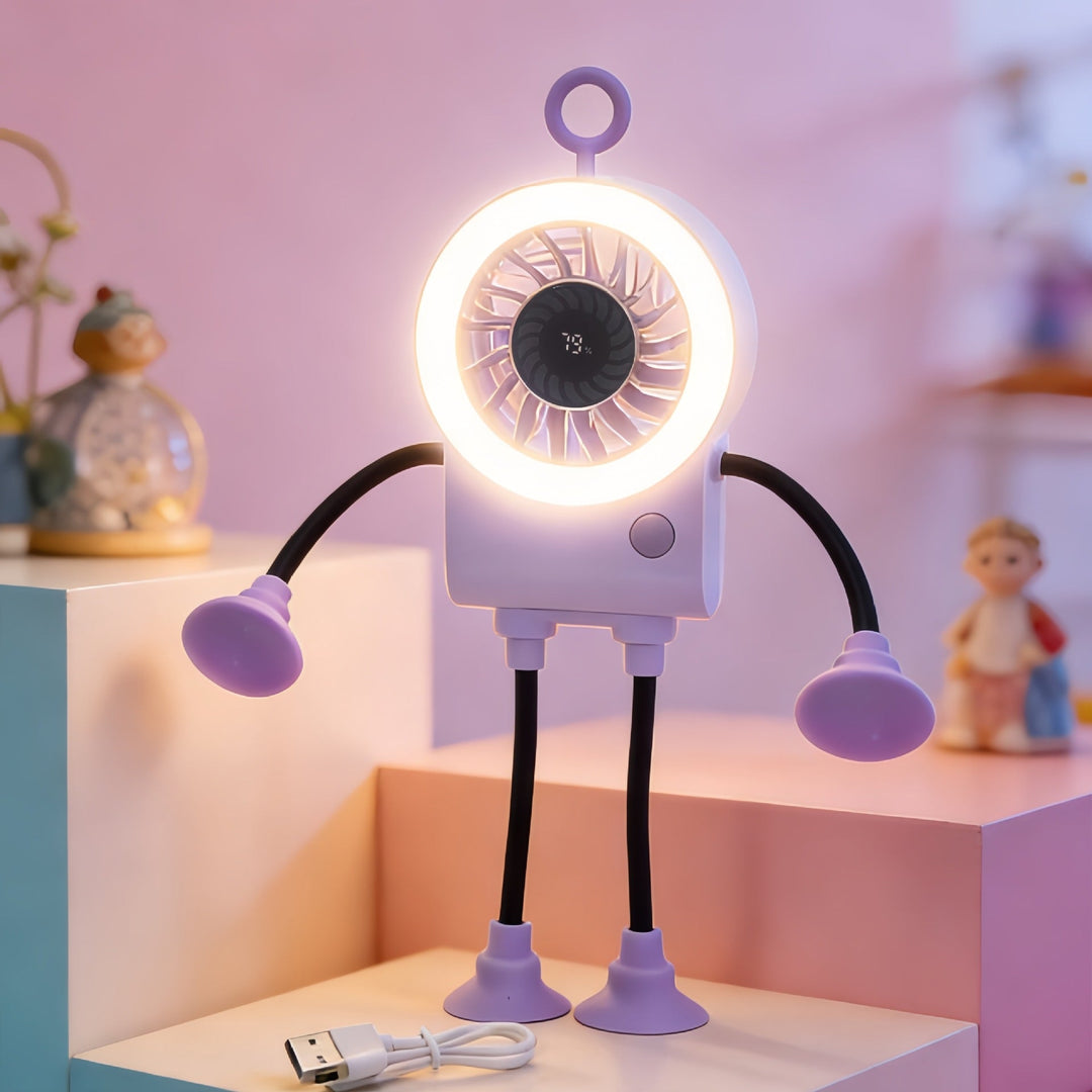 Women Multifunctional Table Fan with Integrated LED Lighting Stornfield