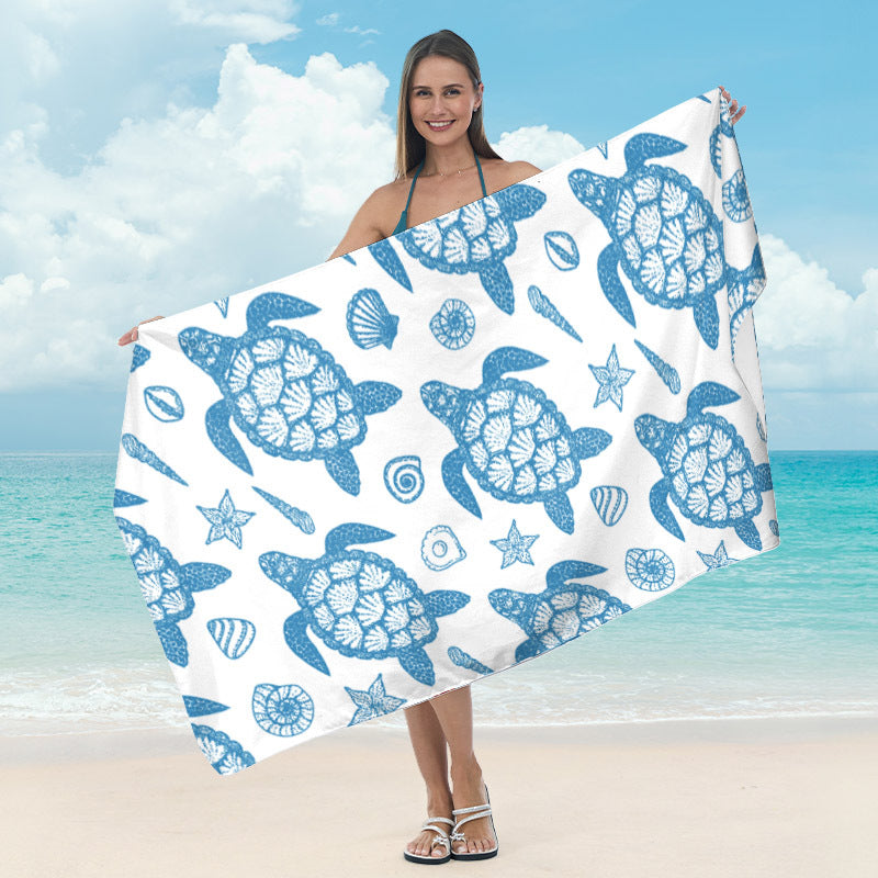 Beach towel with mirrored mandala design Stornfield
