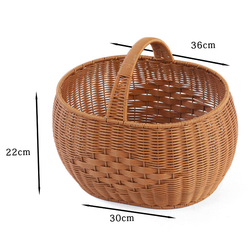 Handwoven Storage Basket with Handle Stornfield