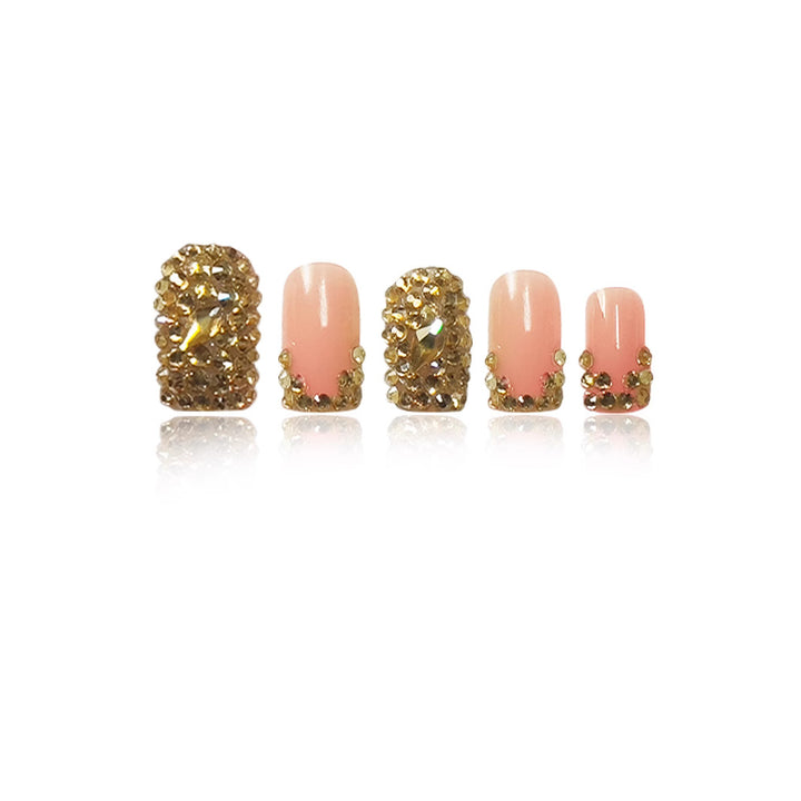 Glamorous Rhinestone-Embellished Nail Extensions Stornfield