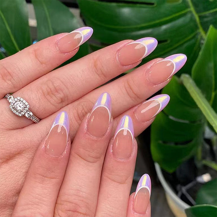Artful stiletto nails with modern color gradients Stornfield