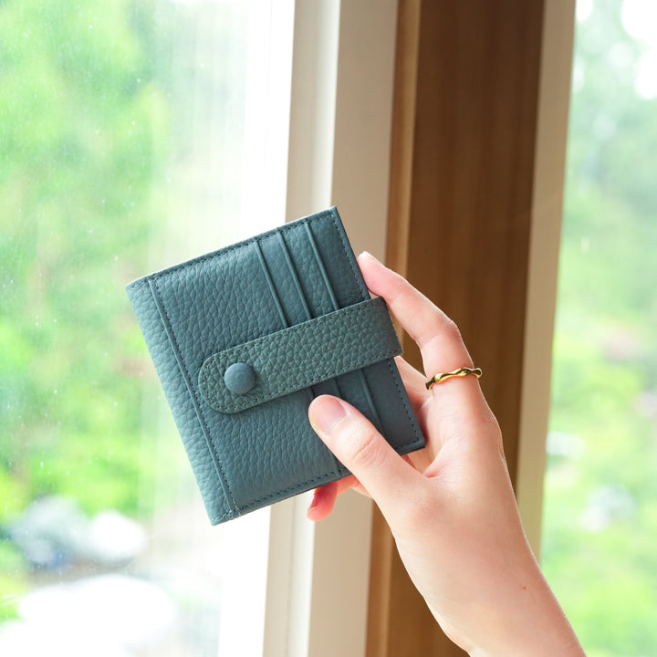 Textured Leather Cardholder Wallet