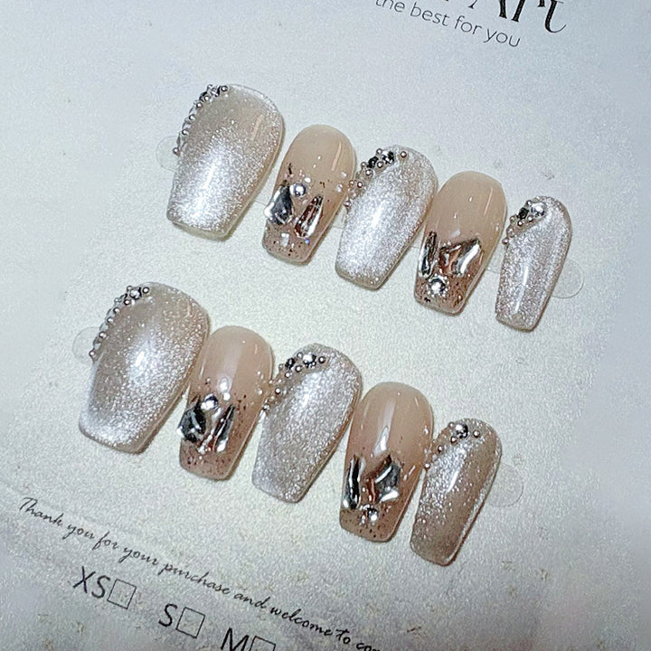 Classic French Tip Press-On Nail Set Stornfield