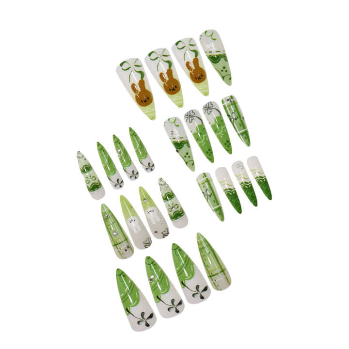 Decorative 3D Themed Press-On Nails Stornfield