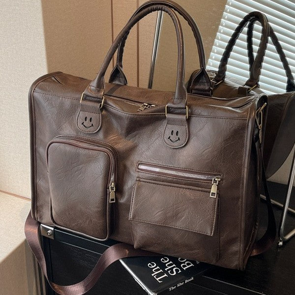 Versatile Leather Weekender Duffel