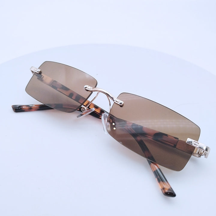 Women's fashionable rectangular sunglasses with unique design feature Stornfield