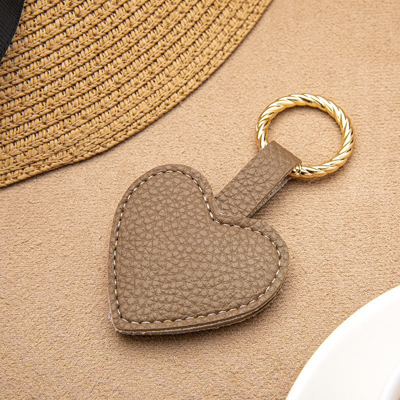 Heart-Shaped Leather Keychain Stornfield