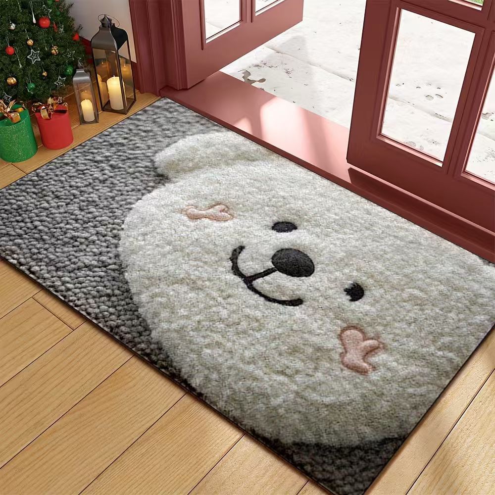 Cat-Themed Plush Floor Mat