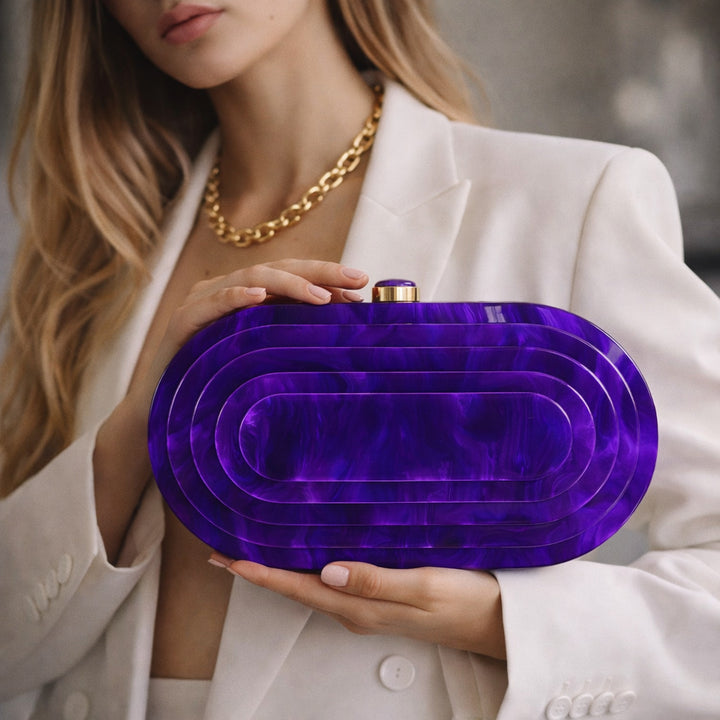 Elegant Sculptural Acrylic Clutch