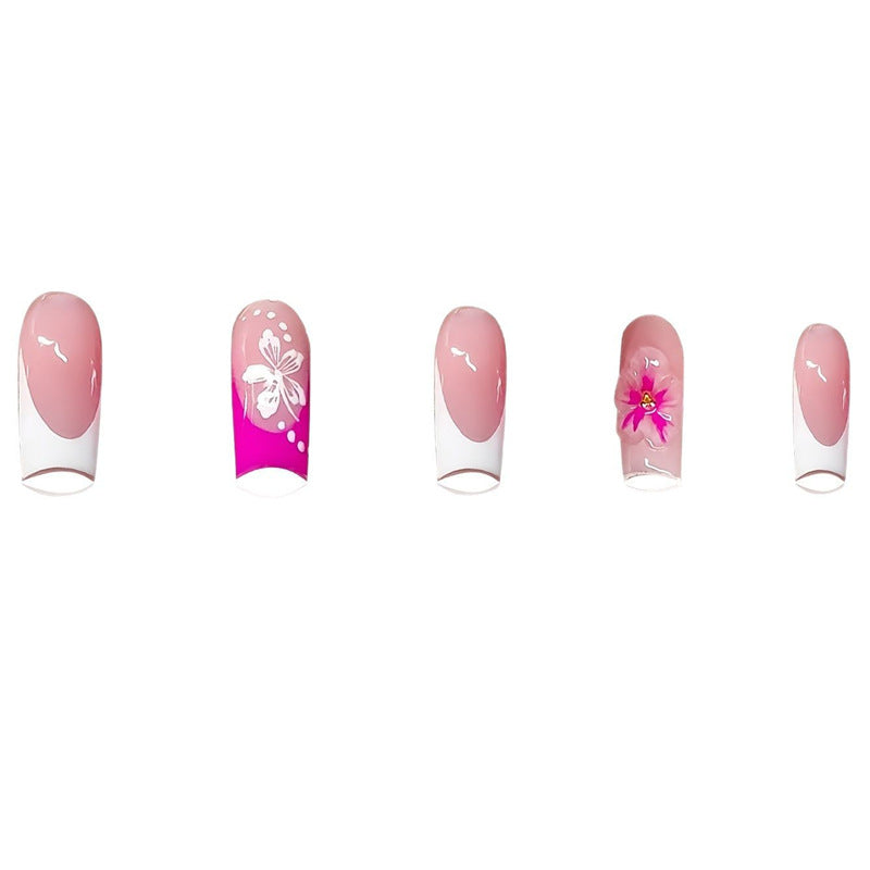 Floral Accent Decorative Press-On Nails Stornfield