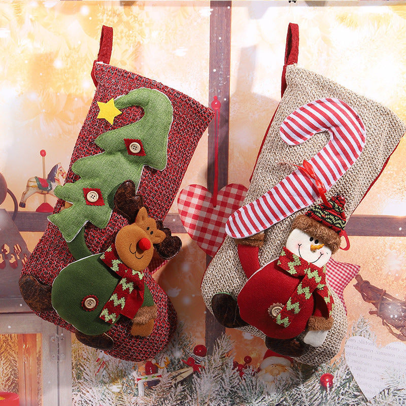 Christmas stocking with festive Gnome motif Stornfield
