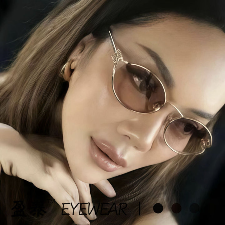 Women's elegant Cat-Eye sunglasses with fine metal frame Stornfield