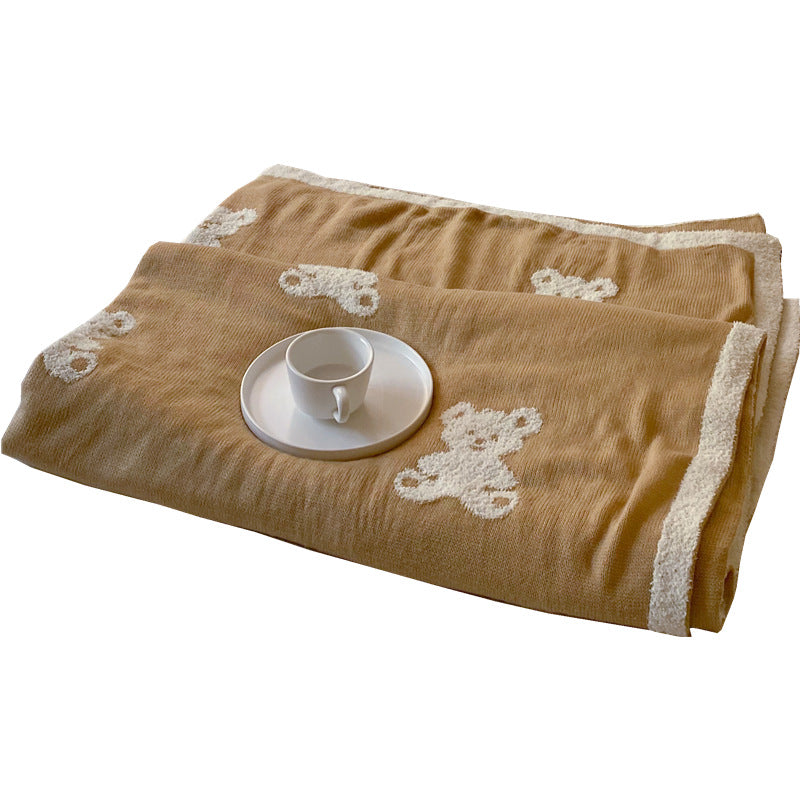Unisex plush blanket with cute bear designs Stornfield