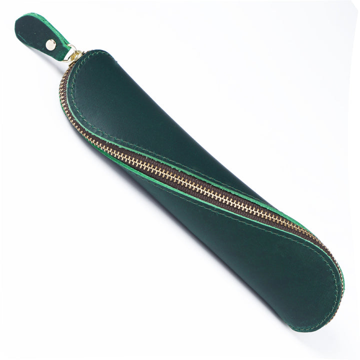 Leather Pencil Case with Zipper