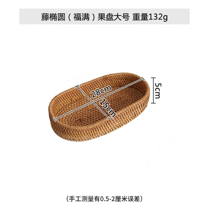 Women's oval decorative basket made of woven natural material Stornfield