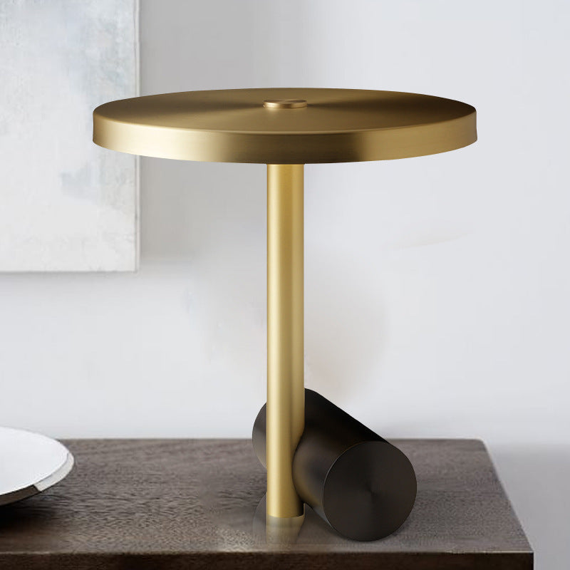 Modern Minimalist Side Table with Cylindrical Base