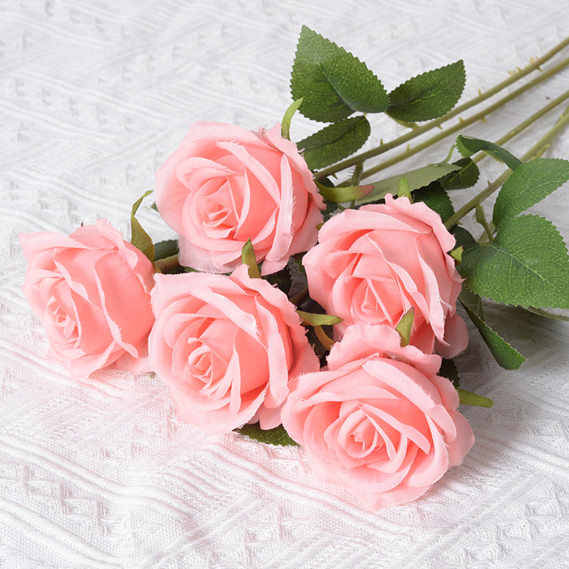 Realistic Silk Rose Decoration