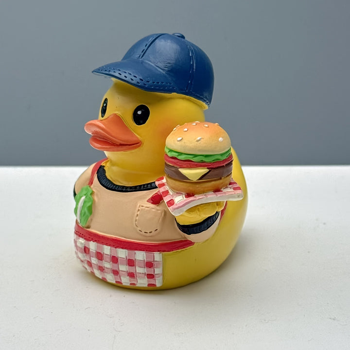 Funny rubber duck as grill master Stornfield