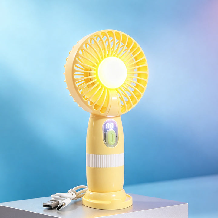 Women's portable mini fan with built-in LED light Stornfield