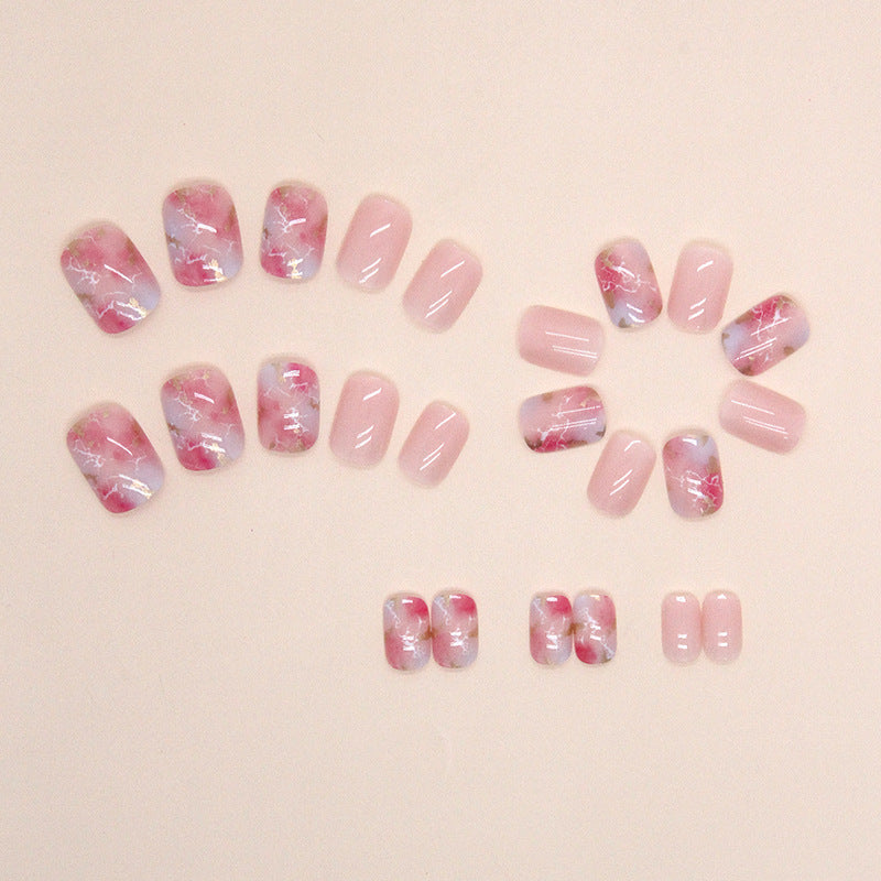 Marbled Gel Press-On Nail Art Stornfield