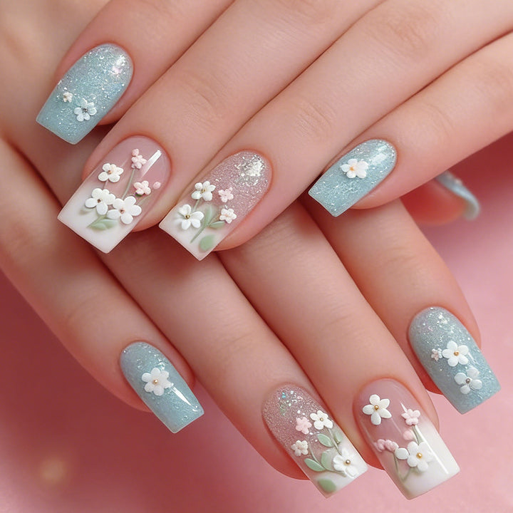 Floral Garden Press-On Nail Art Stornfield