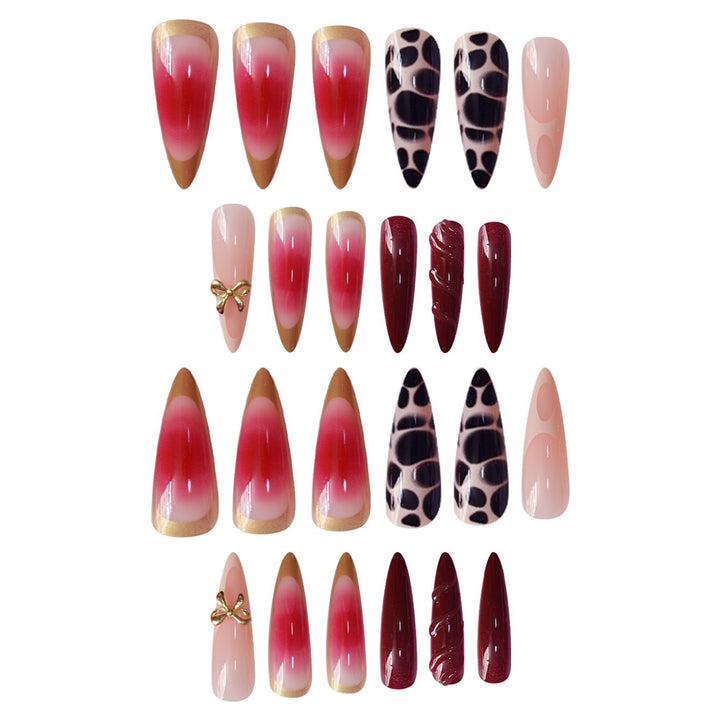 Artistic Stiletto Press-On Nail Set with Unique Accents Stornfield
