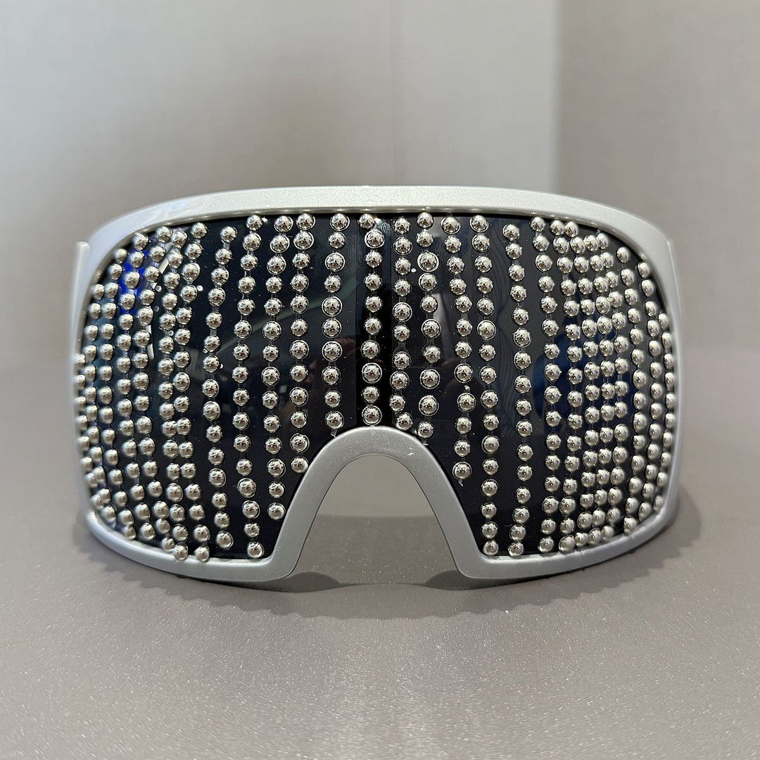 Ladies fashionable ski goggles with rhinestone-encrusted frame Stornfield