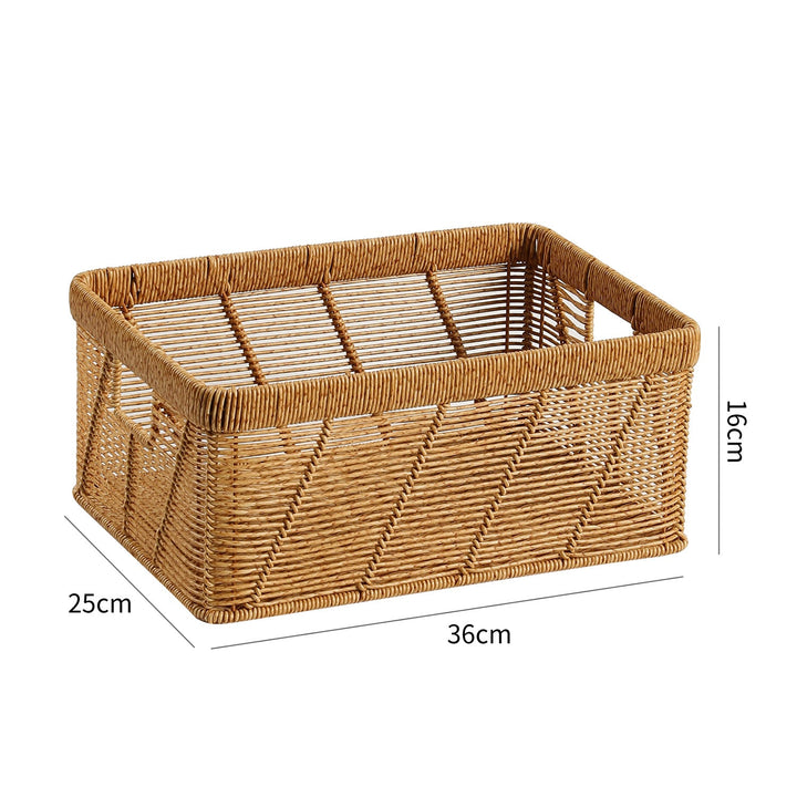 Decorative Handwoven Storage Basket with Cutout Handles Stornfield