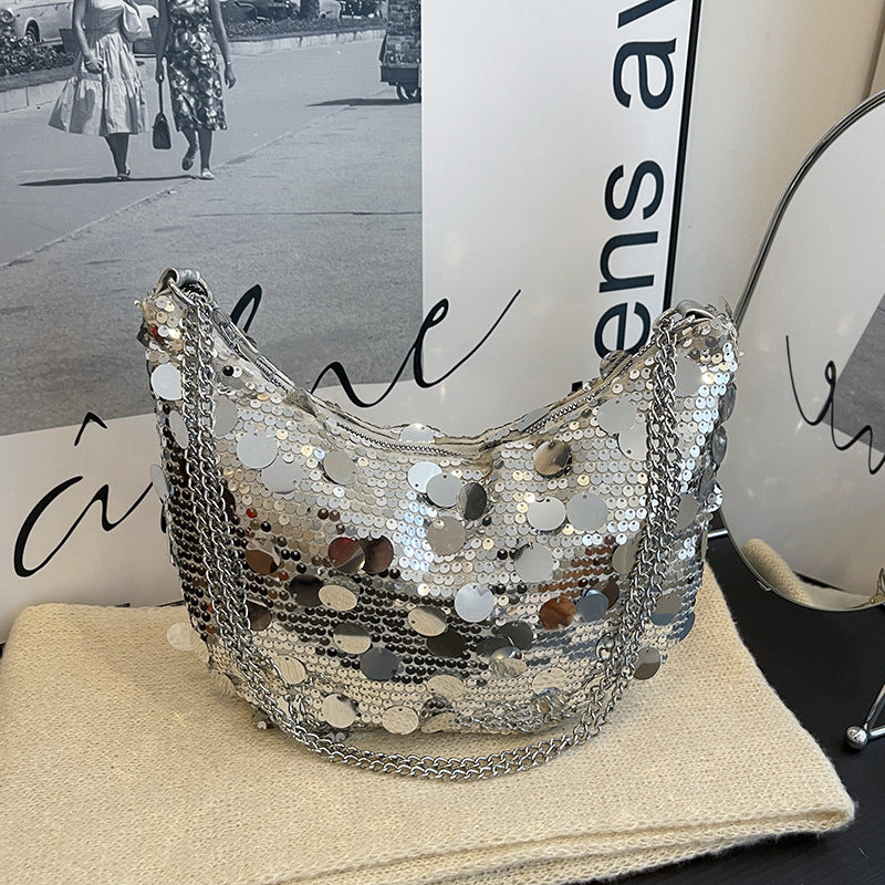 Glamorous Sequin-Embellished Handbag
