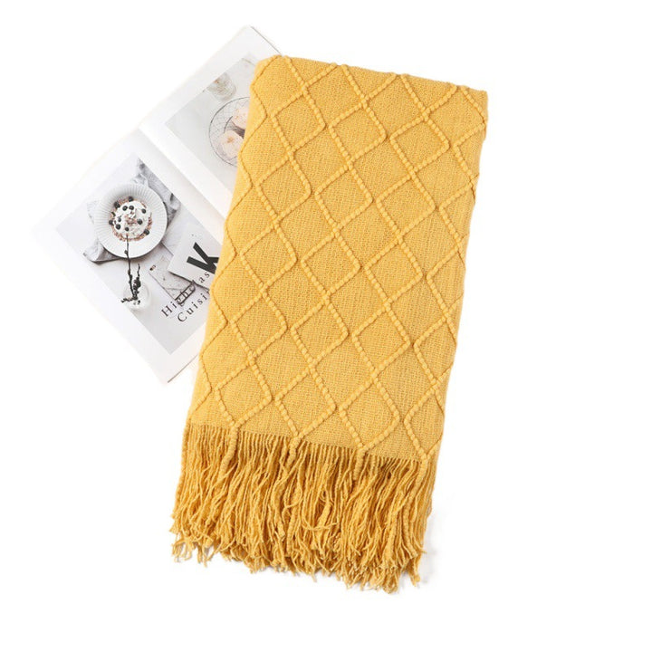 Women's elegant and cozy throw blanket with decorative pattern Stornfield