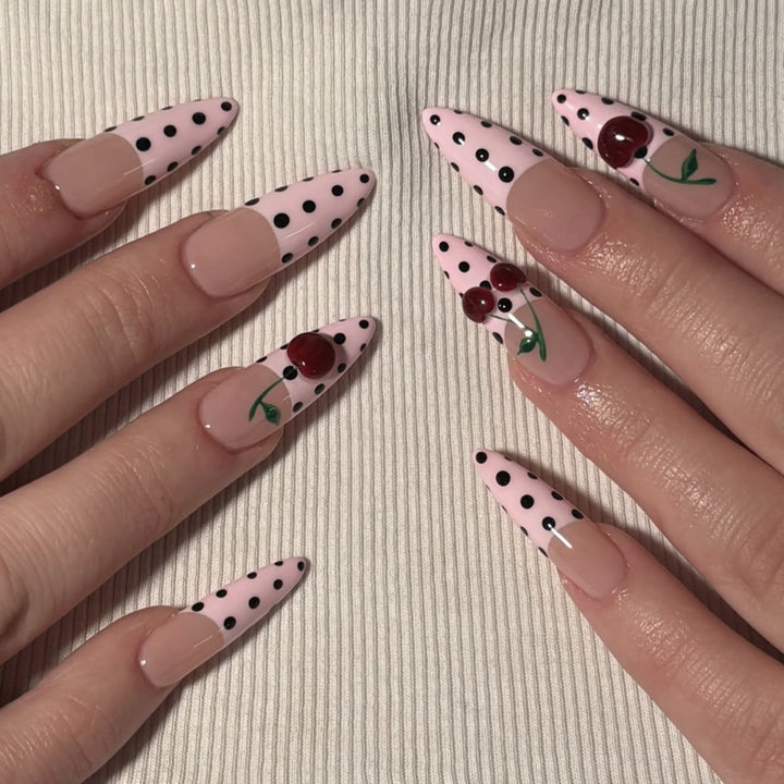 Artificial nail art in cheerful cherry design Stornfield