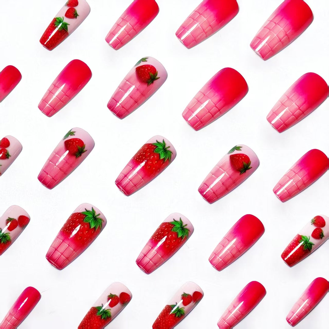 Creative Art Nails in Summer Strawberry Design Stornfield
