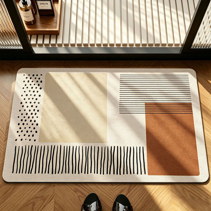 Abstract Geometric Design Bath Mat Stornfield