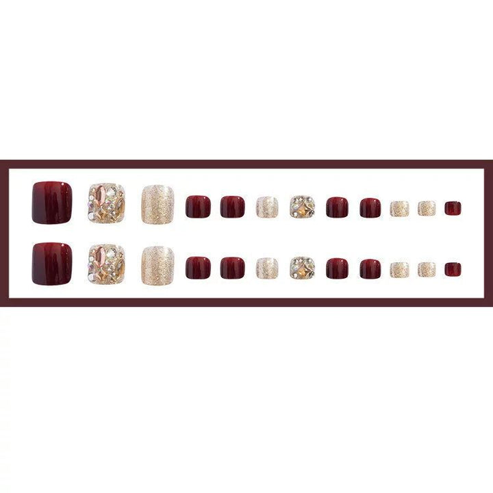 Premium Crystal-Embellished Toe Nail Art Stornfield