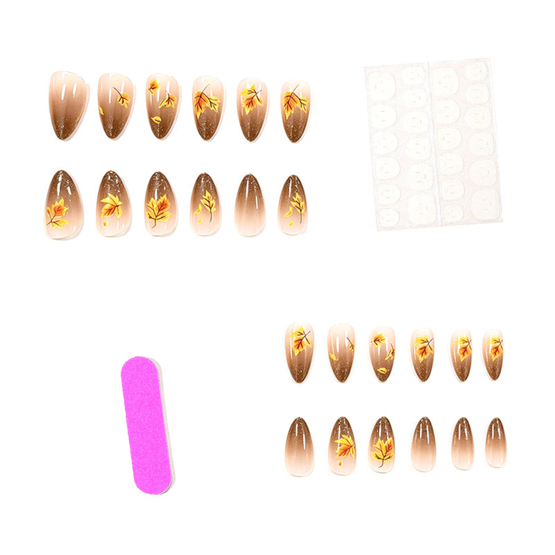 Autumn-Themed Acrylic Nail Art Enhancements Stornfield