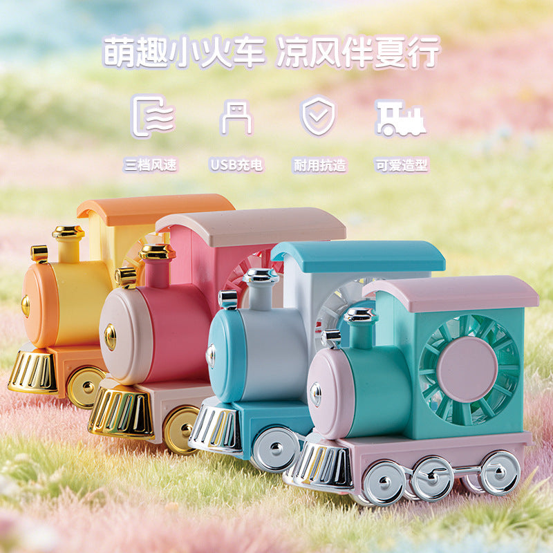 Ladies creative table fan in train design Stornfield