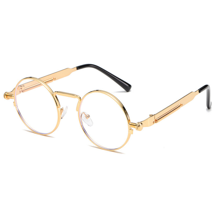 Women's fashionable round sunglasses with precise metal frame Stornfield