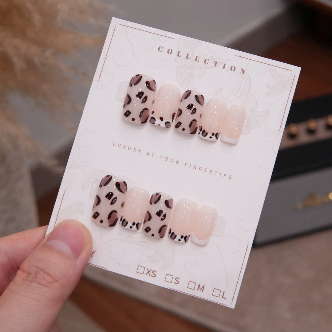 Luxury Leopard Print Press-On Nail Tips