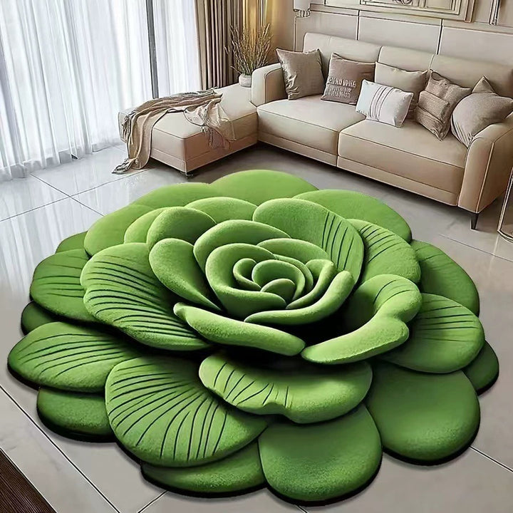 3D Floral Design Bath Mat