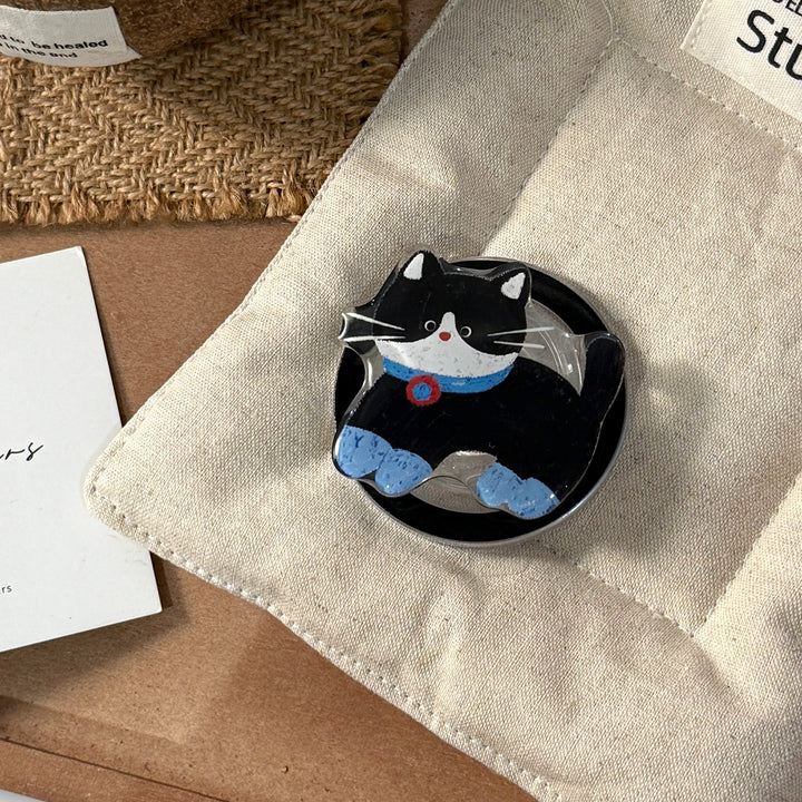 Playful Cat Motif Smartphone Finger Holder Stornfield